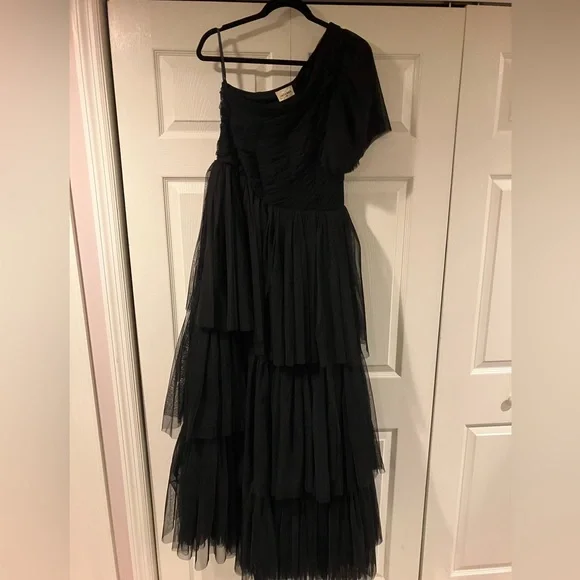 ASOS | Dresses | Asos Lace And Beads Tulle One Shoulder Dress | Poshmark